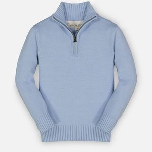 HOPE & HENRY Men’s Half Zip Pullover Sweater Size M in Light Blue